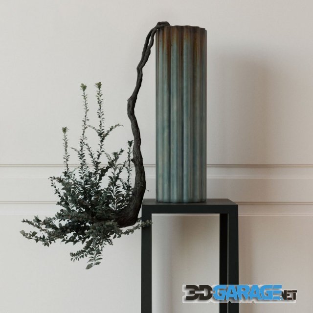 3d-model – Plant in a vase 002