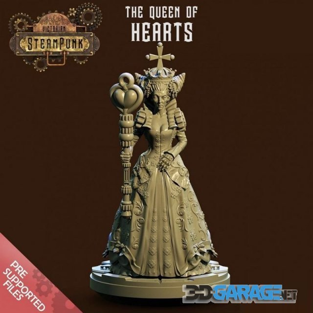 3d-Print Model – Queen of Hearts 1