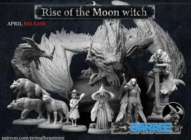 3d-print Model – Rise of the Moon Witch – April Release