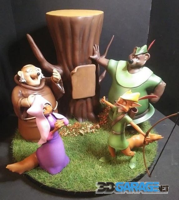 3d-print Model – Robin Hood Diorama from Disney