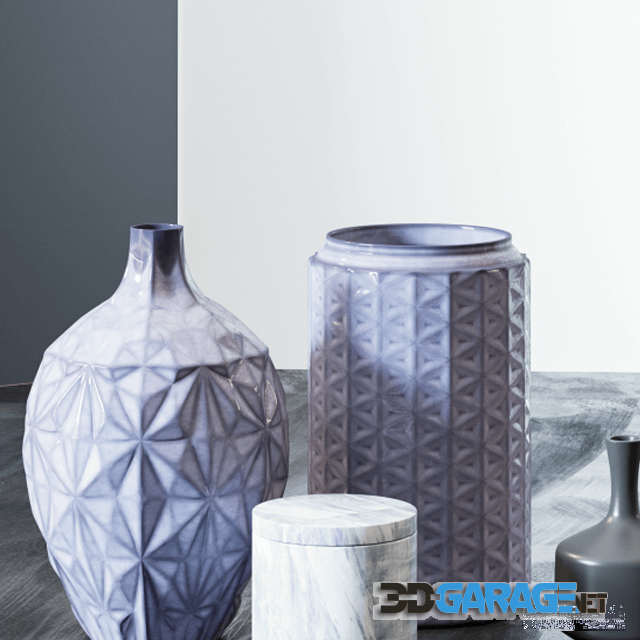 3d-model – Set vases Ellos Home Corona