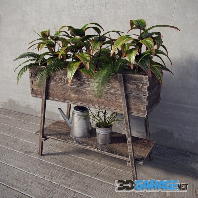 3D-model – Terrace plants