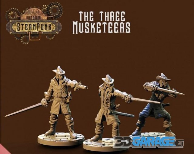 3d-print Model – The Three Musketeers