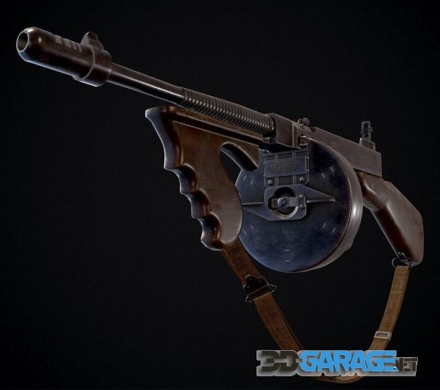 3d-model – Thompson Submachine Gun PBR