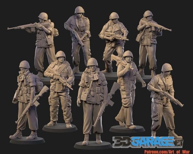 3d-print Model – USA Vietnam Soldiers