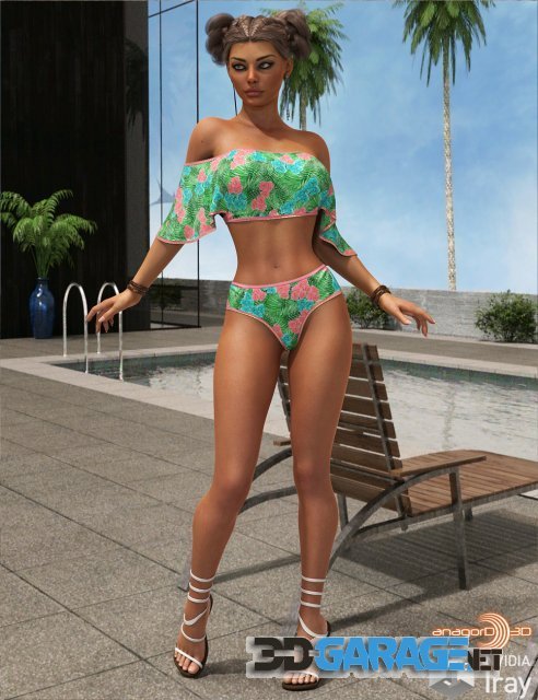 Renderosity – VERSUS – dForce Beach Party Swimsuit for Genesis 8 Females
