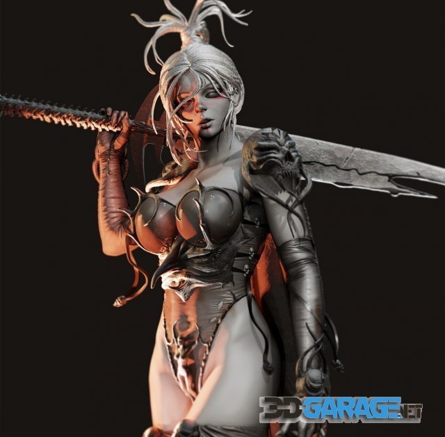 3d-print Model – Warrior Lady