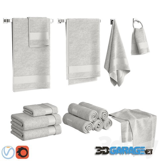 3d-model – White Towels Set