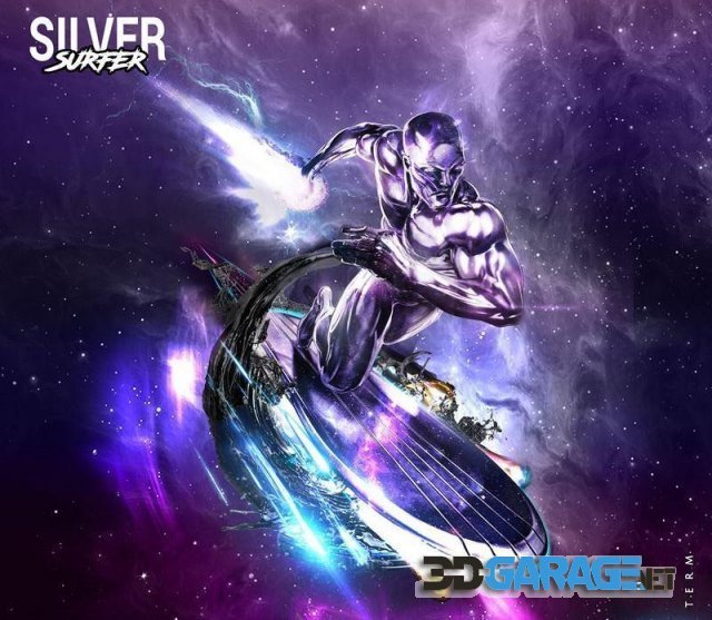 3d-print Model – Wicked – Silver Surfer Sculpture