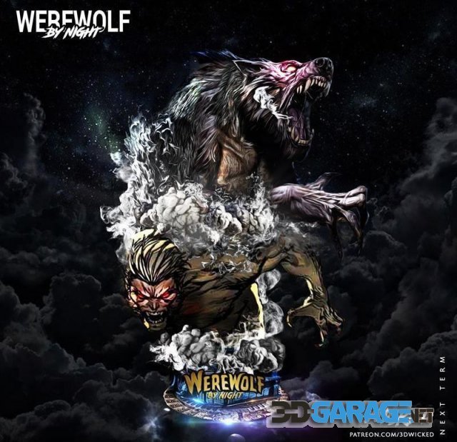 3d-print Model – Wicked – Werewolf Bust