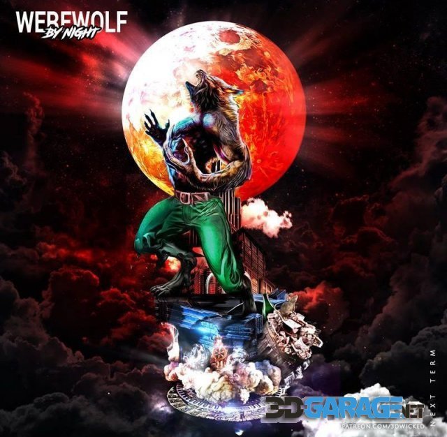 3d-print Model – Wicked – Werewolf Sculpture