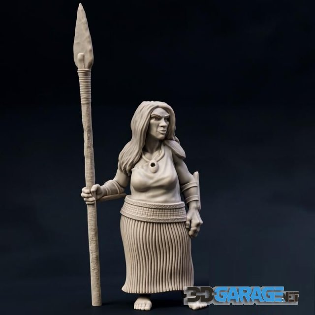 3d-print Model – Woodwose Spearman – C