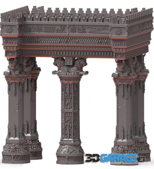 3d-print Model – Ziggurat Columns