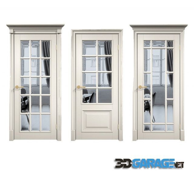 3d-model – Laban. Interior doors. Series Framework X-English lattice