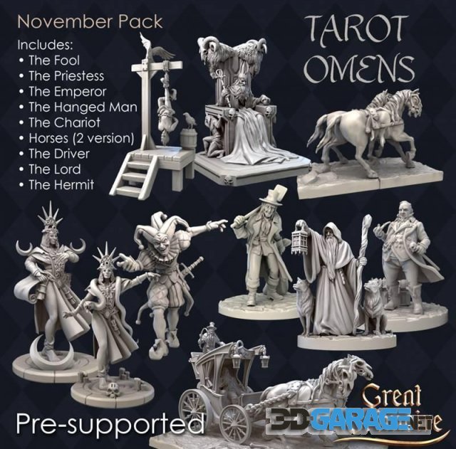 3d-print Model – Great Grimoire – Tarot Omens