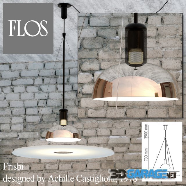3d-model – Hanging lamp Flos Frisbi