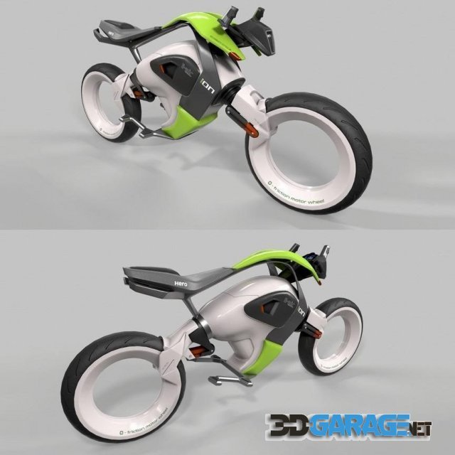 3d-model – HERO iON Concept Motorbike PBR