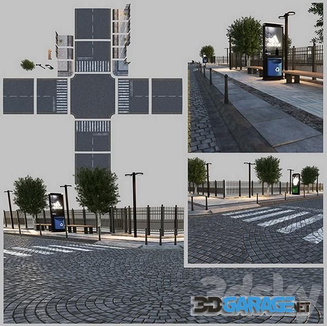 3d-model – Paving and Sidewalk # 3