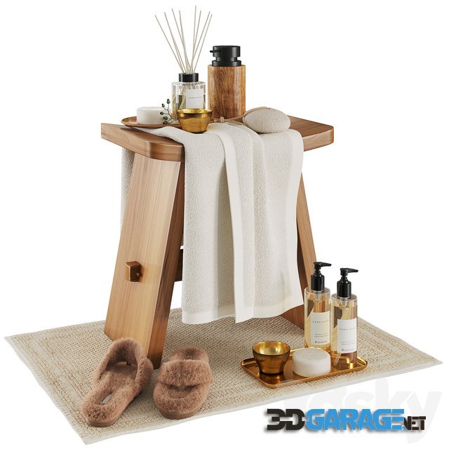 3d-model – Zara Home Wood Stool